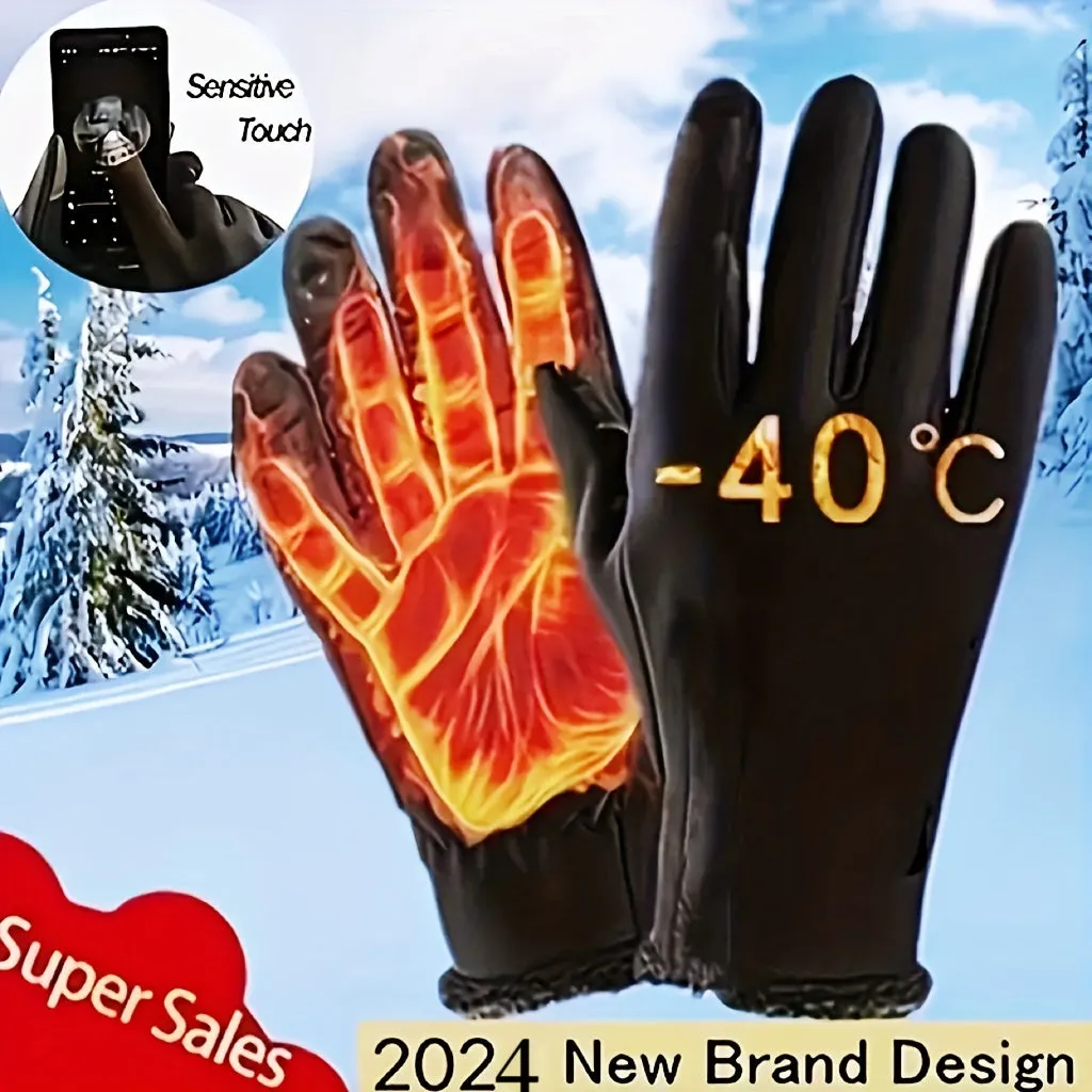 Waterproof Coldproof Gloves with Touch Screen for Riding  Sports