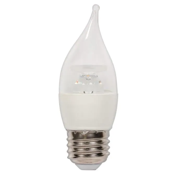 Westinghouse 3320700 5 Watt LED CA11 Decorative Dimmable - 2700 Kelvin - Warm White - 300 Lumens - E26-Medium Base - 120 Volt - Card