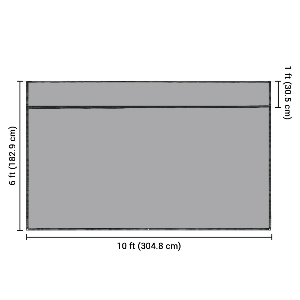 Yescom RV Awning Screen with Zipper 10'x6' Travel Trailer Sun Blocker