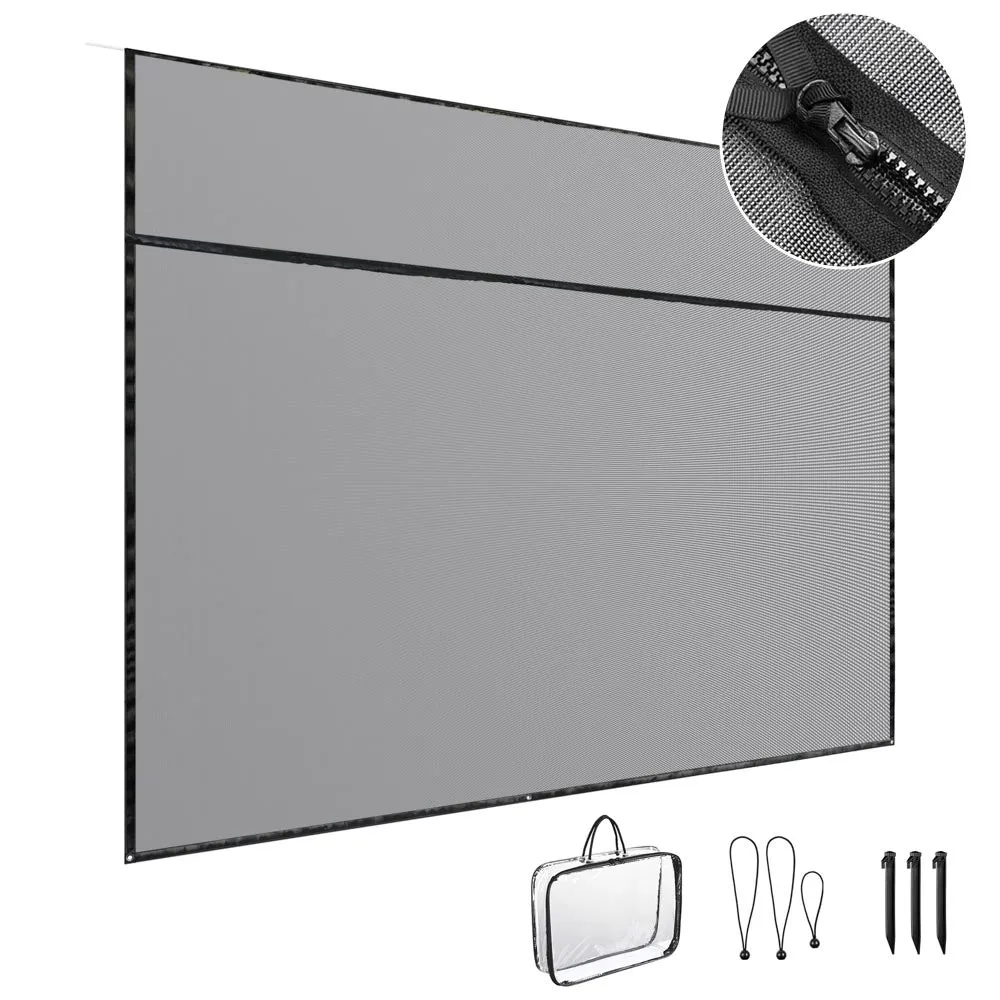 Yescom RV Awning Screen with Zipper 10'x8' Travel Trailer Sun Blocker