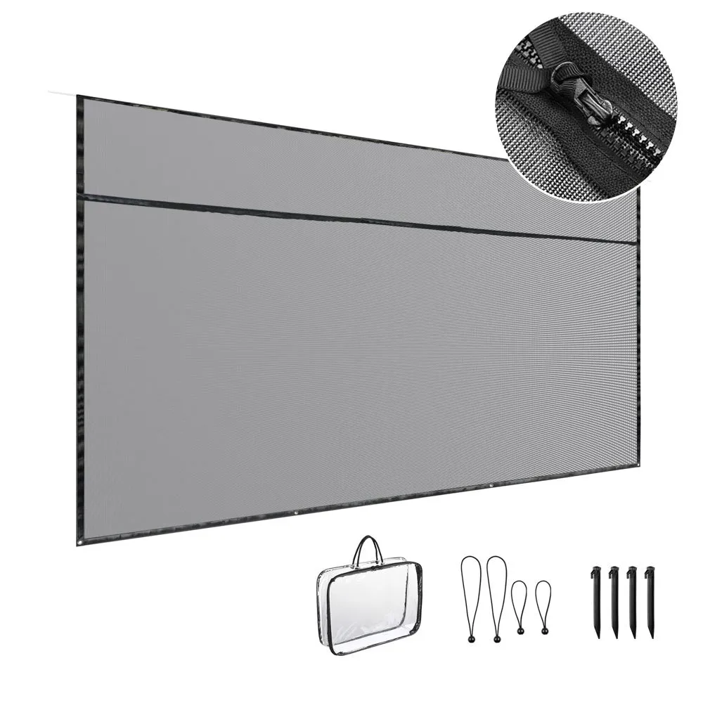 Yescom RV Awning Screen with Zipper 15'x8' Travel Trailer Sun Blocker